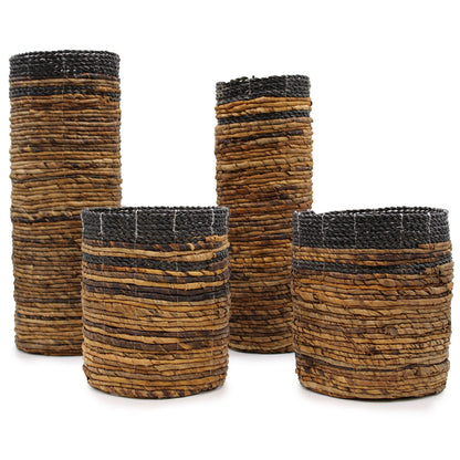 Natural Decor Set - 2 Vases & 2 Bins