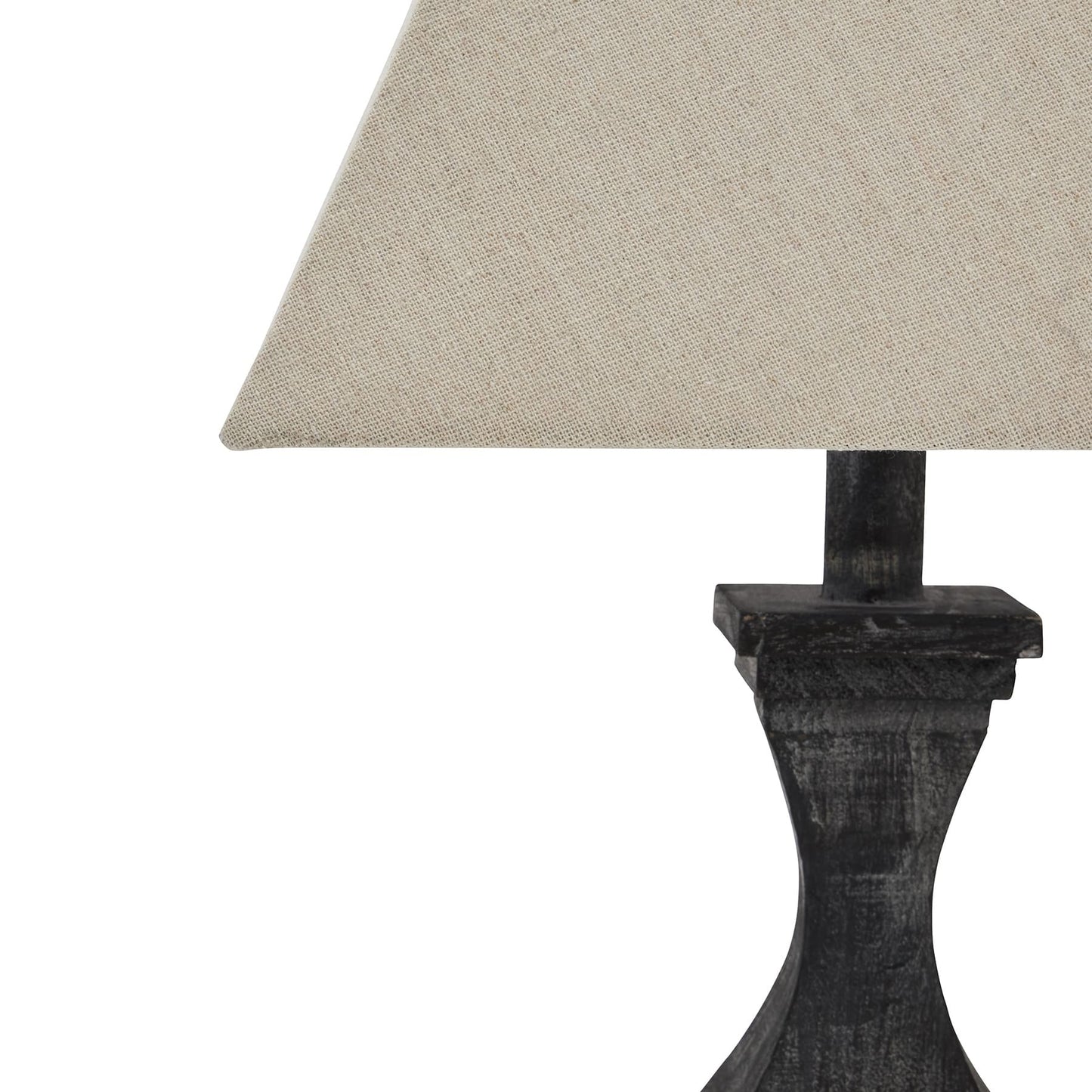 Gigi Linen Table Lamps with Wooden Bases