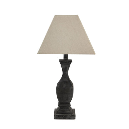 Gigi Linen Table Lamps with Wooden Bases