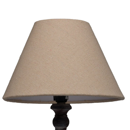 Gigi Linen Table Lamps with Wooden Bases