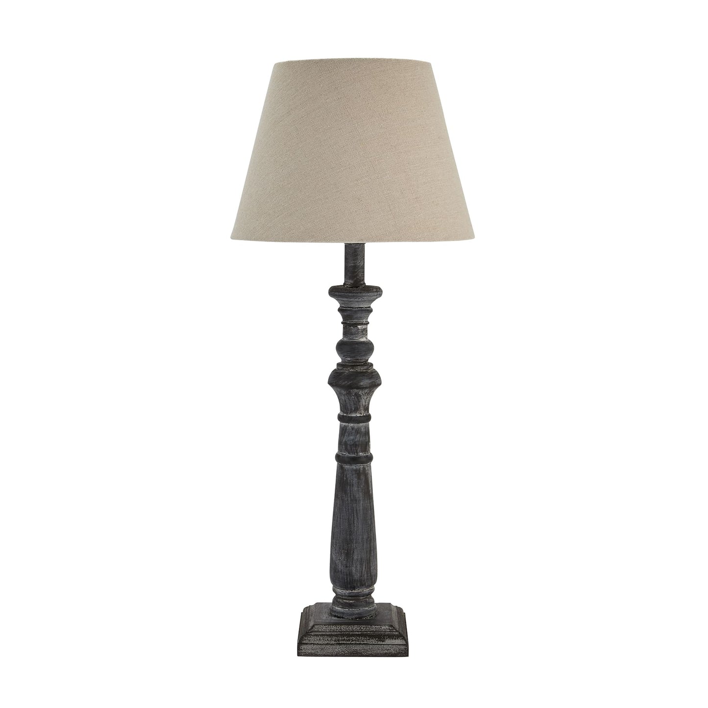 Gigi Linen Table Lamps with Wooden Bases