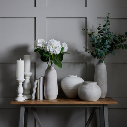 Matt White Textured Ceramic Vase