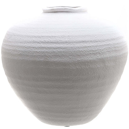 Matt White Textured Ceramic Vase