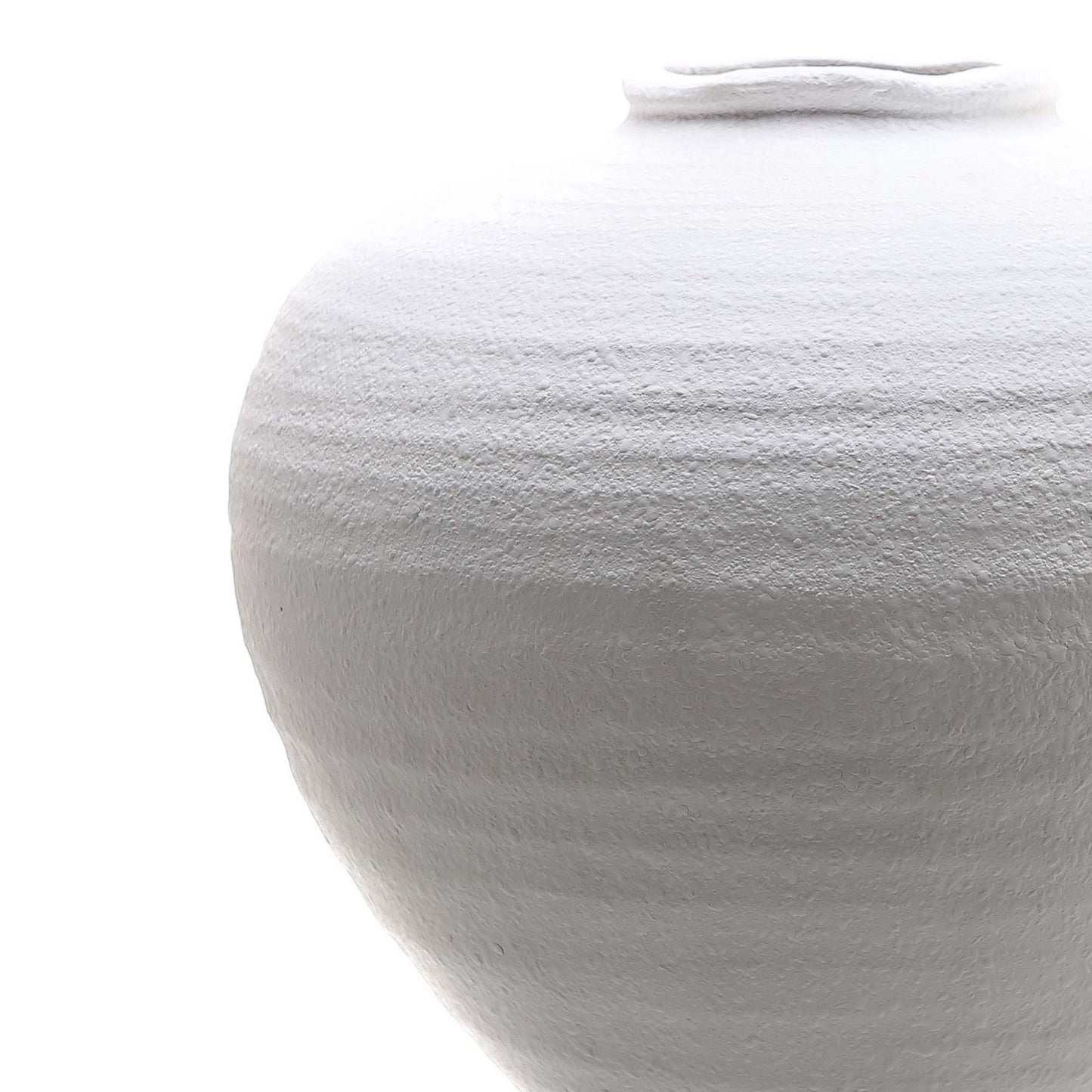 Matt White Textured Ceramic Vase