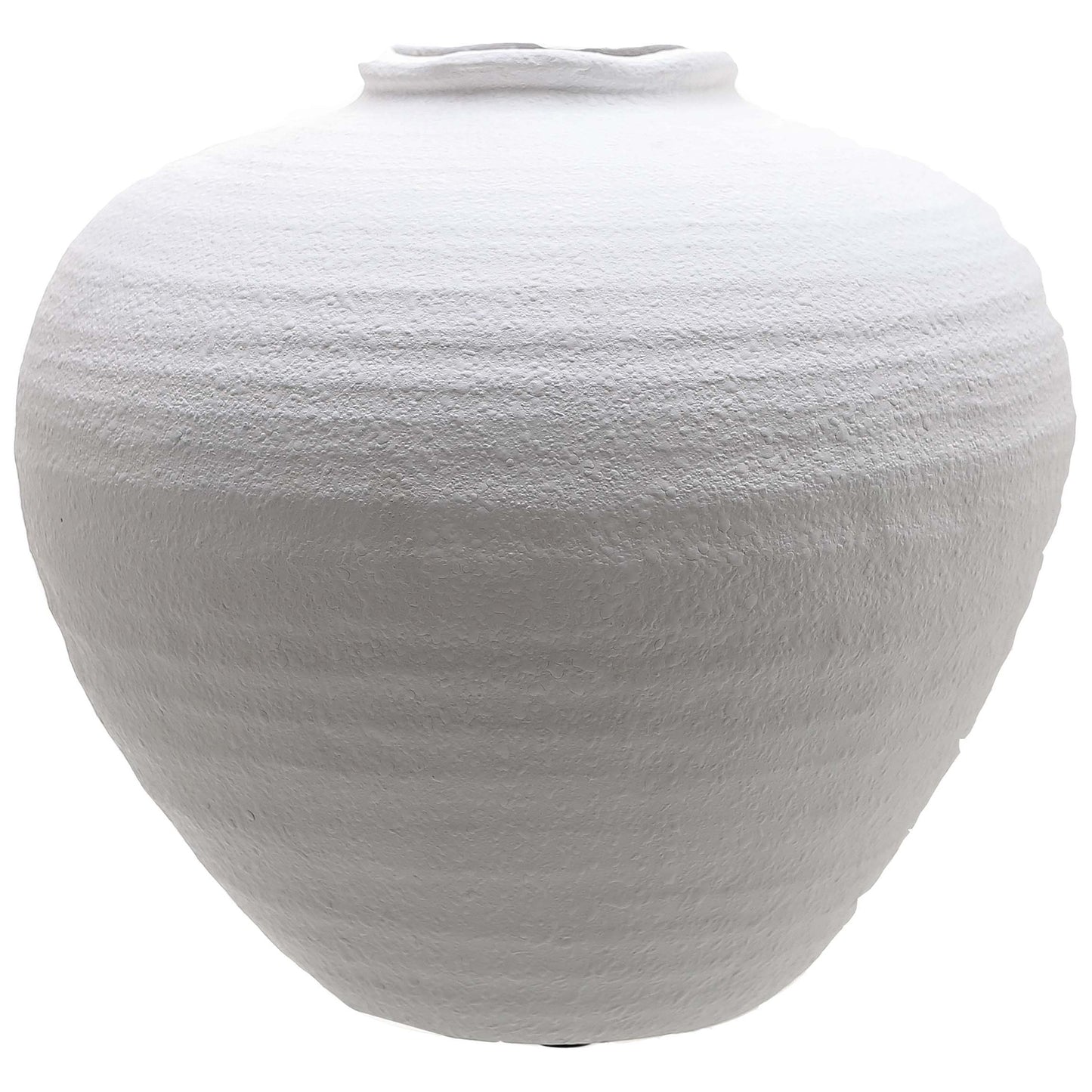 Matt White Textured Ceramic Vase