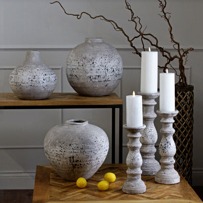 Rustic Textured Ceramic Stone Vase