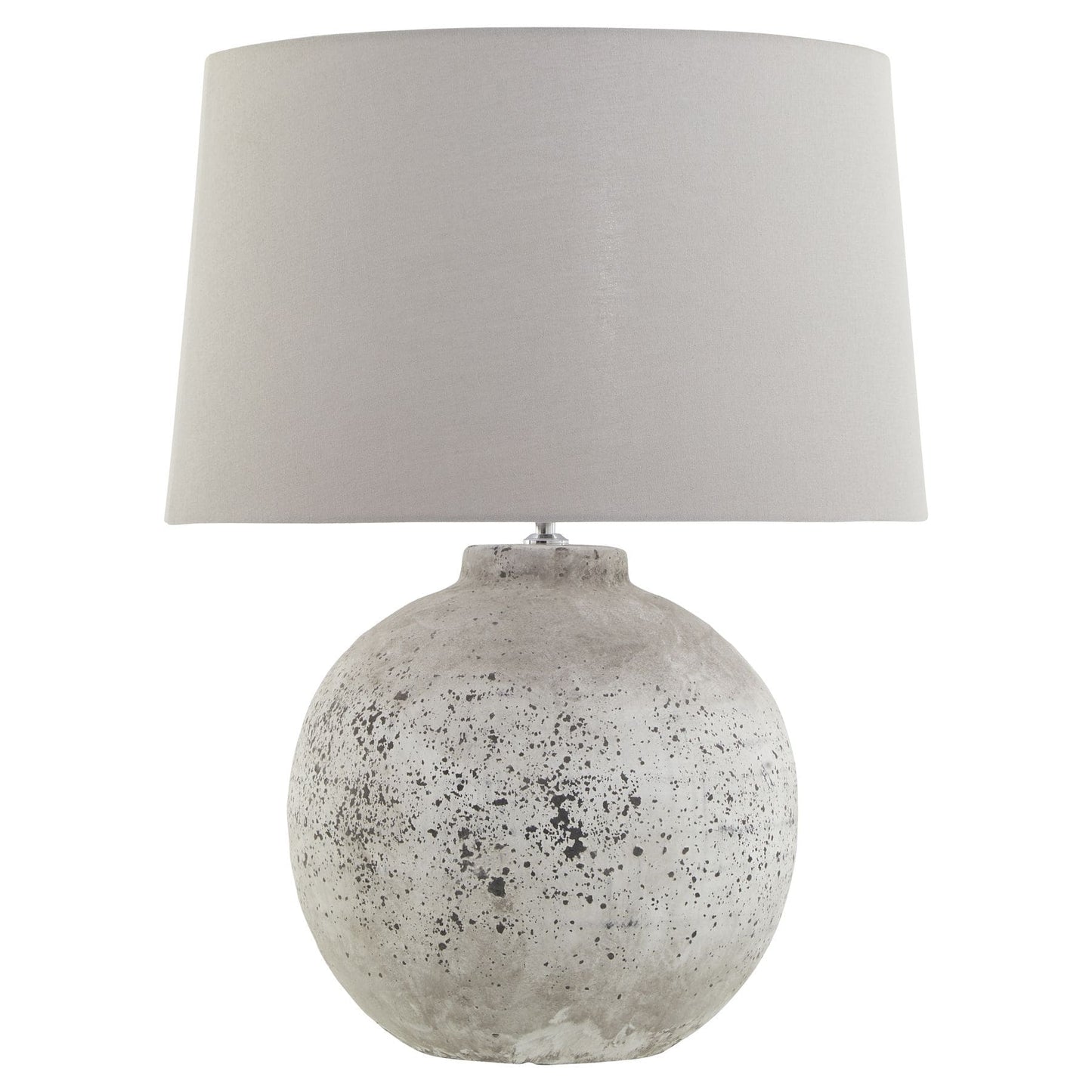 Large Rustic Table Lamp with Ceramic Stone Base