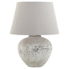 Large Rustic Table Lamp with Ceramic Stone Base