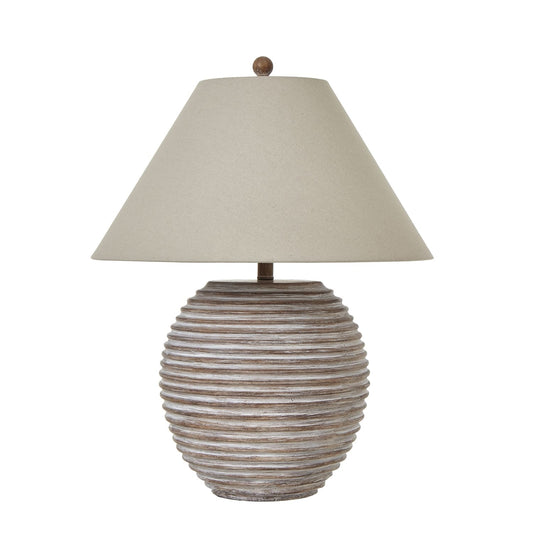 Large Rustic Ridged Table Lamp