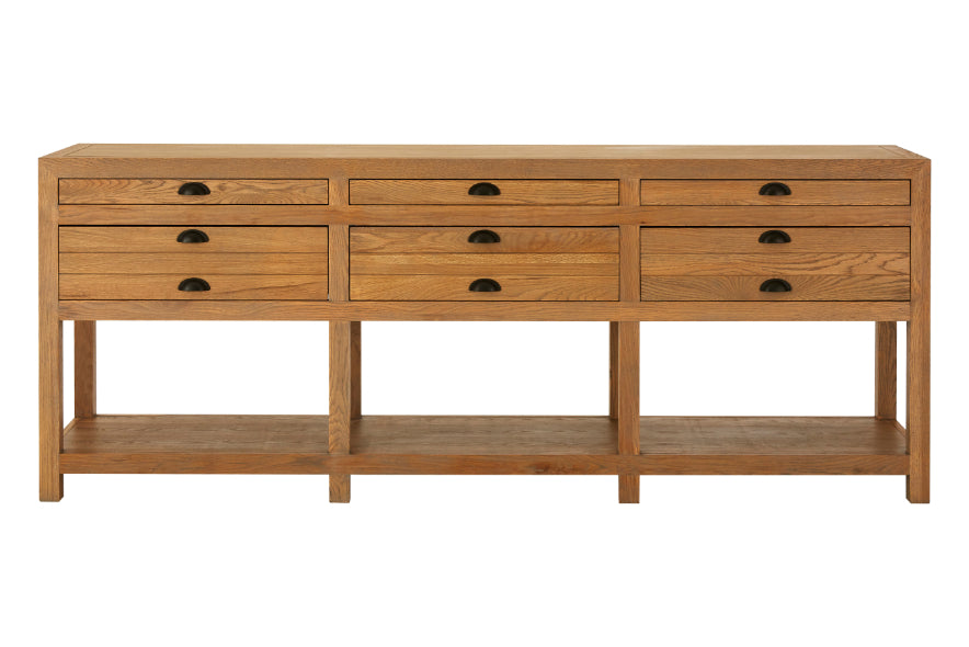 Hemel Natural Oak Sideboard 220cm