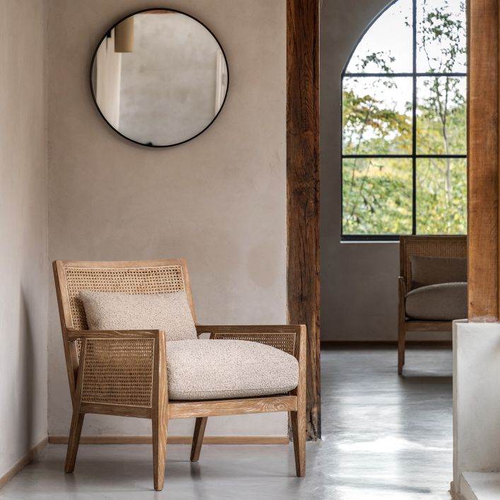 Lauriston Ash and Rattan Armchair