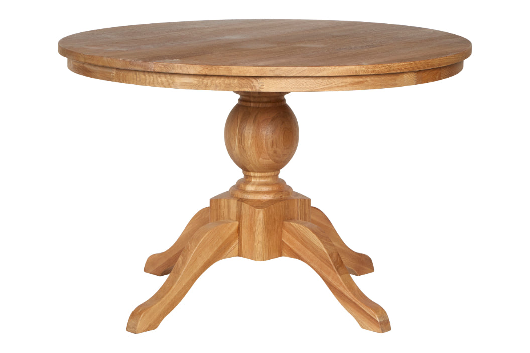 Hemel American Oak Wood Round Dining Table 120cm