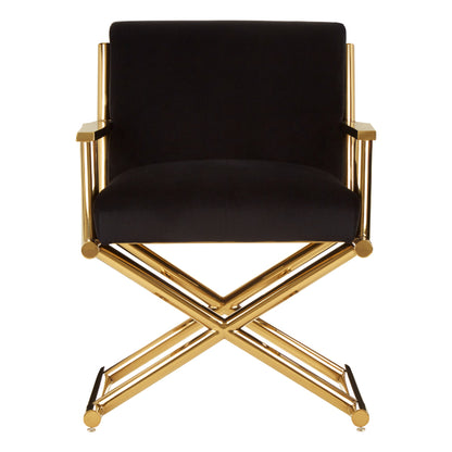 Chase Modern Contemporary Black Velvet Armchair