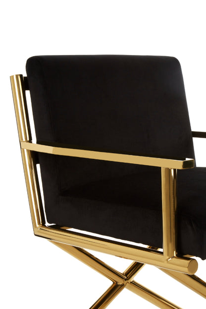 Chase Modern Contemporary Black Velvet Armchair