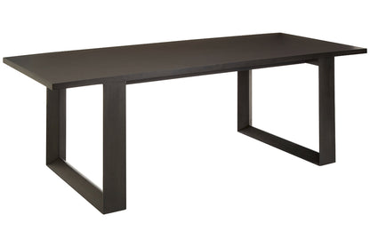 Contemporary Black Rectangular Dining Table 230cm