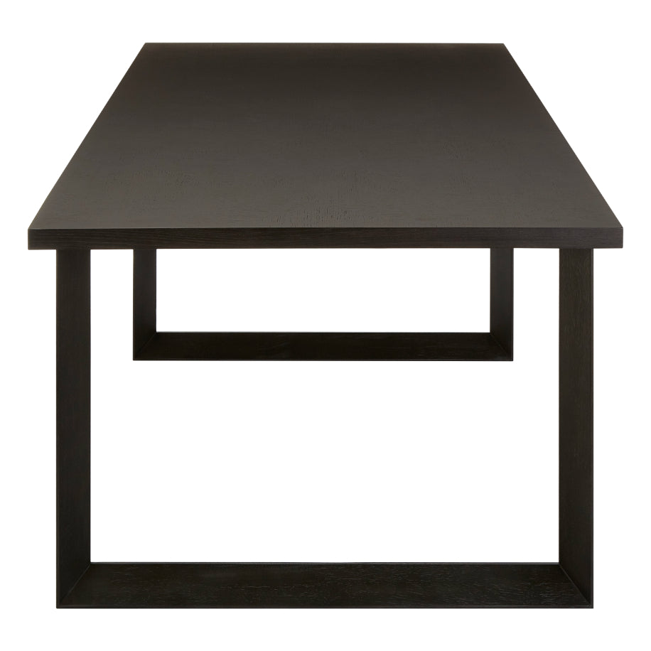 Contemporary Black Rectangular Dining Table 230cm