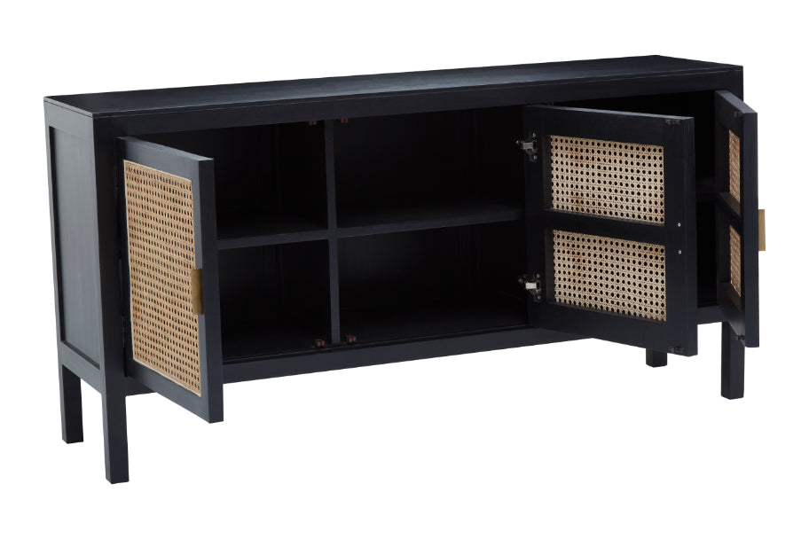 Frida 3-Door Nordic Rattan Sideboard 150cm