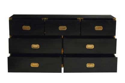 Oriental Black Mango Wood Chest of Drawers