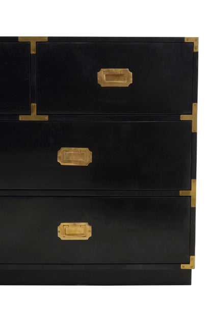 Oriental Black Mango Wood Chest of Drawers