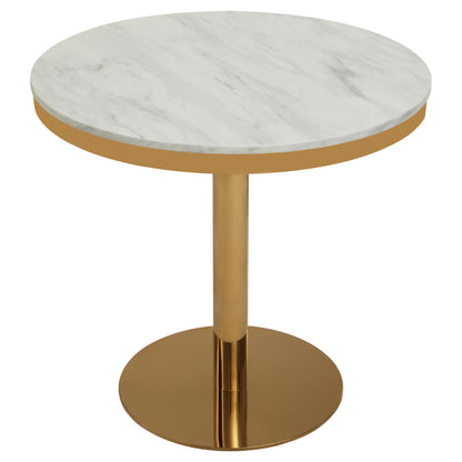 Ruby Marble Round Pedestal Dining Table 80cm