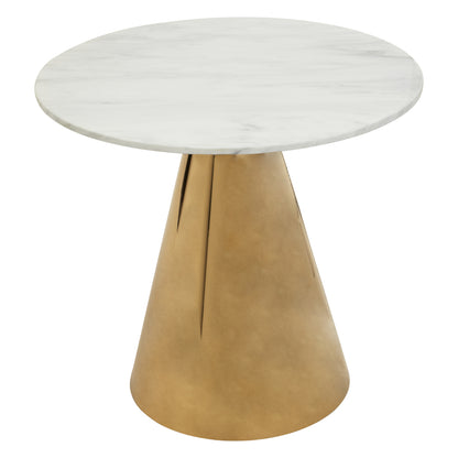 Ruby Round Dining Table with Marble Top 80cm