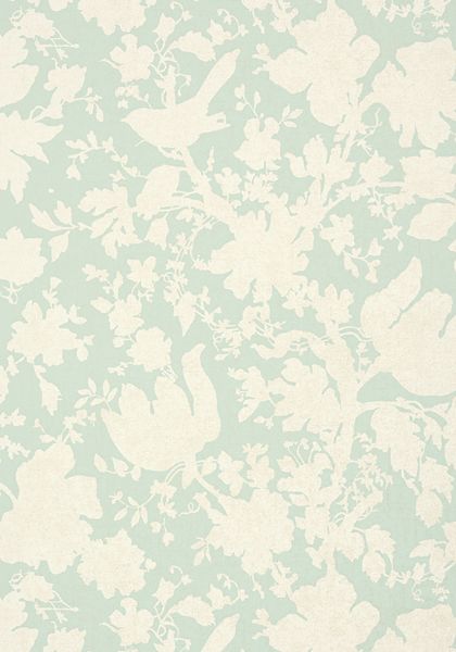 Anna French Garden Silhouette Wallpaper Aqua AT6042