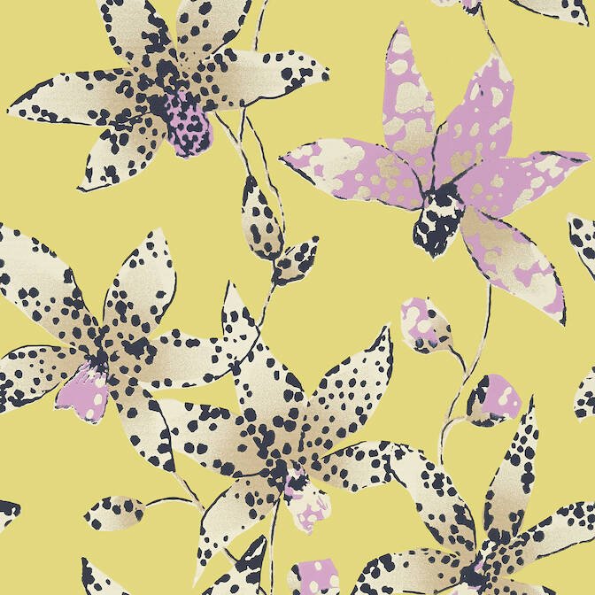 Anna French Spotted Orchid Wallpaper AT6044, AT6045, AT6046, AT6047