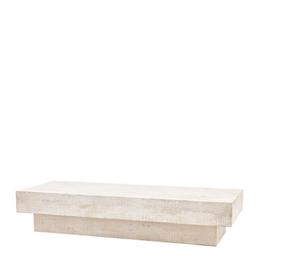 Asher Rustic Solid Wood Block Coffee Table