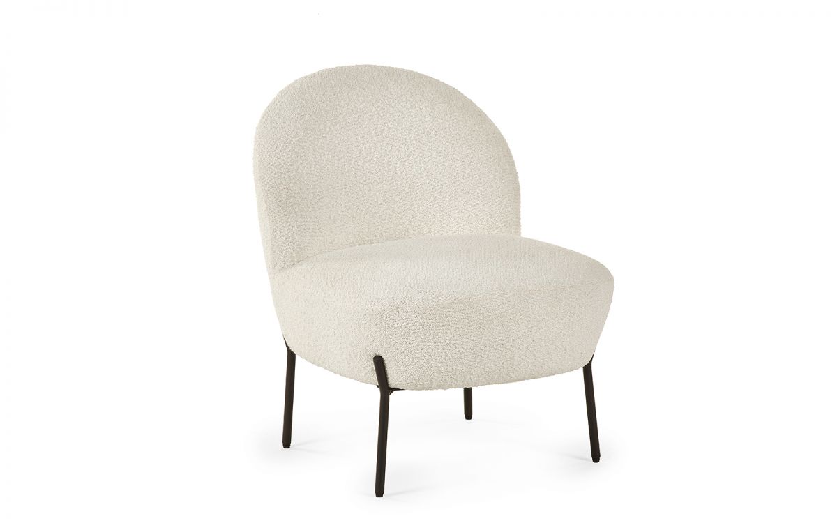 Bella Ivory Boucle Accent Chair