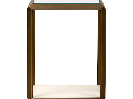 Elmley End Table with Faux Shagreen Base