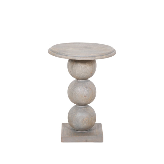 Contemporary Bobbin Side Table with Rustic Finish