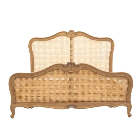 French Style Webbed Cane 5FT King Bed Frame