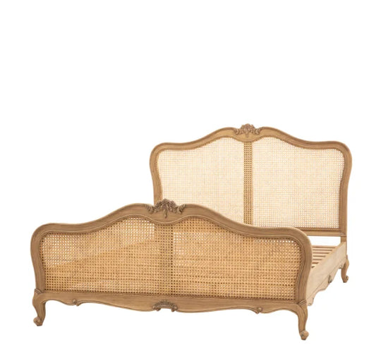 French Style Webbed Cane 6FT Super King Bed Frame