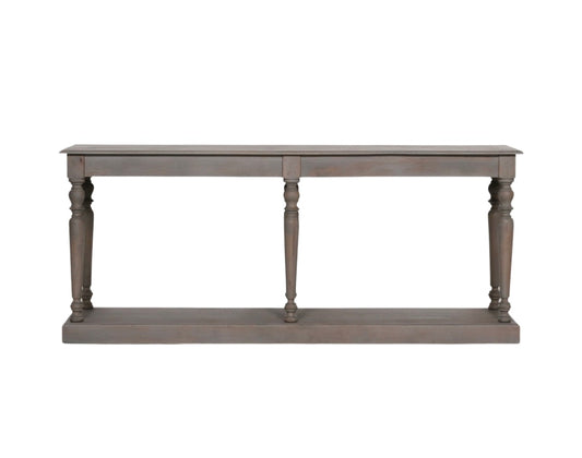 Bramley Rustic Column-Legs Console Table 200cm