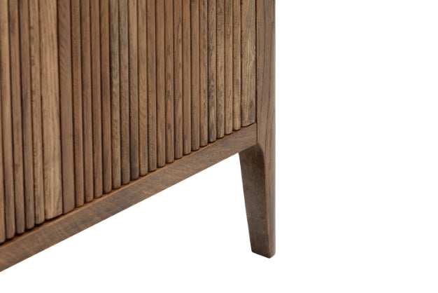 Aria Contemporary Ribbed Oak Sideboard 160cm