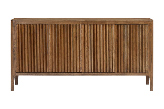 Aria Contemporary Ribbed Oak Sideboard 160cm