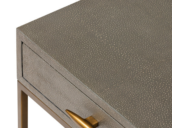 Hampton Bedside Table | Grey Shagreen