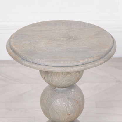 Contemporary Bobbin Side Table with Rustic Finish