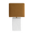 Gia Rectangular Table Lamp with Brown Lampshade