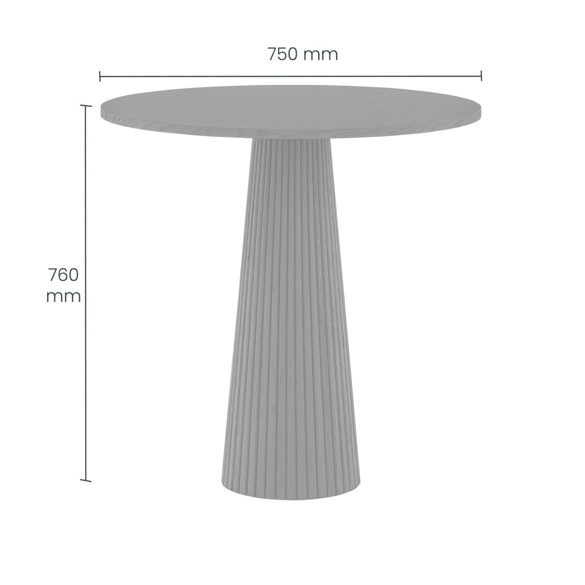 Lexi Fluted Large Side Table W75cm