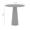 Lexi Fluted Large Side Table W75cm