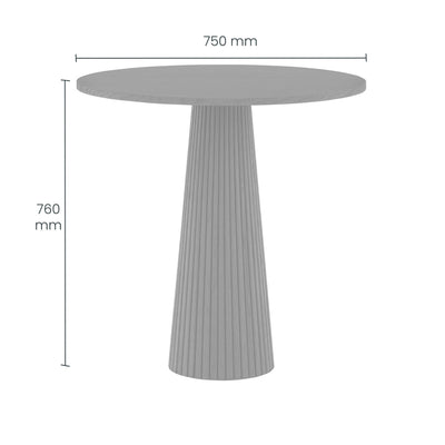 Lexi Fluted Large Side Table W75cm