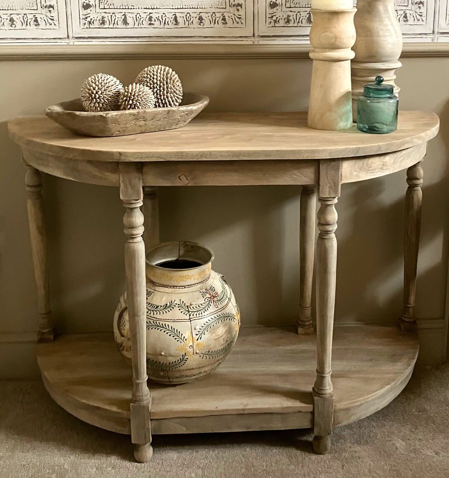 Luna Half-Moon Console Table