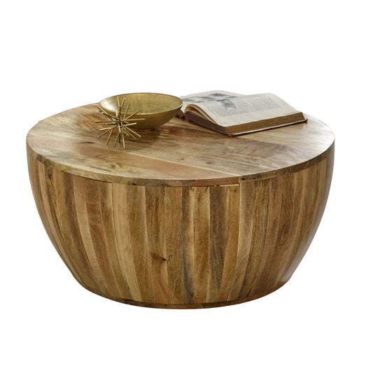 Diya Solid Wood Drum Coffee Table