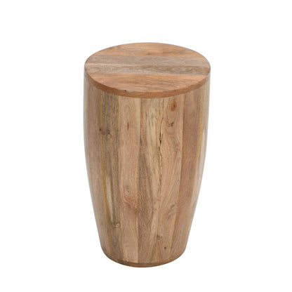 Diya Solid Wood Drum Side Table