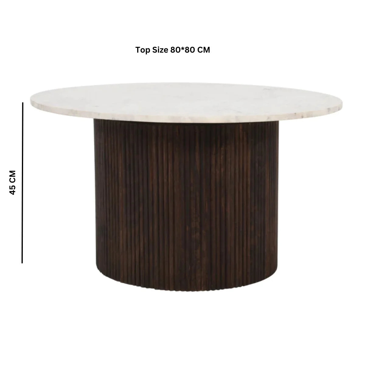 Aadhiya Modern Contemporary Ribbed Coffee Table