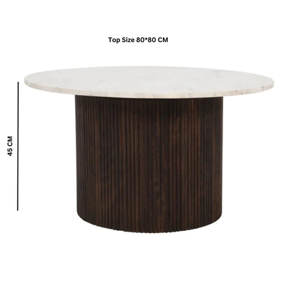 Aadhiya Modern Contemporary Ribbed Coffee Table