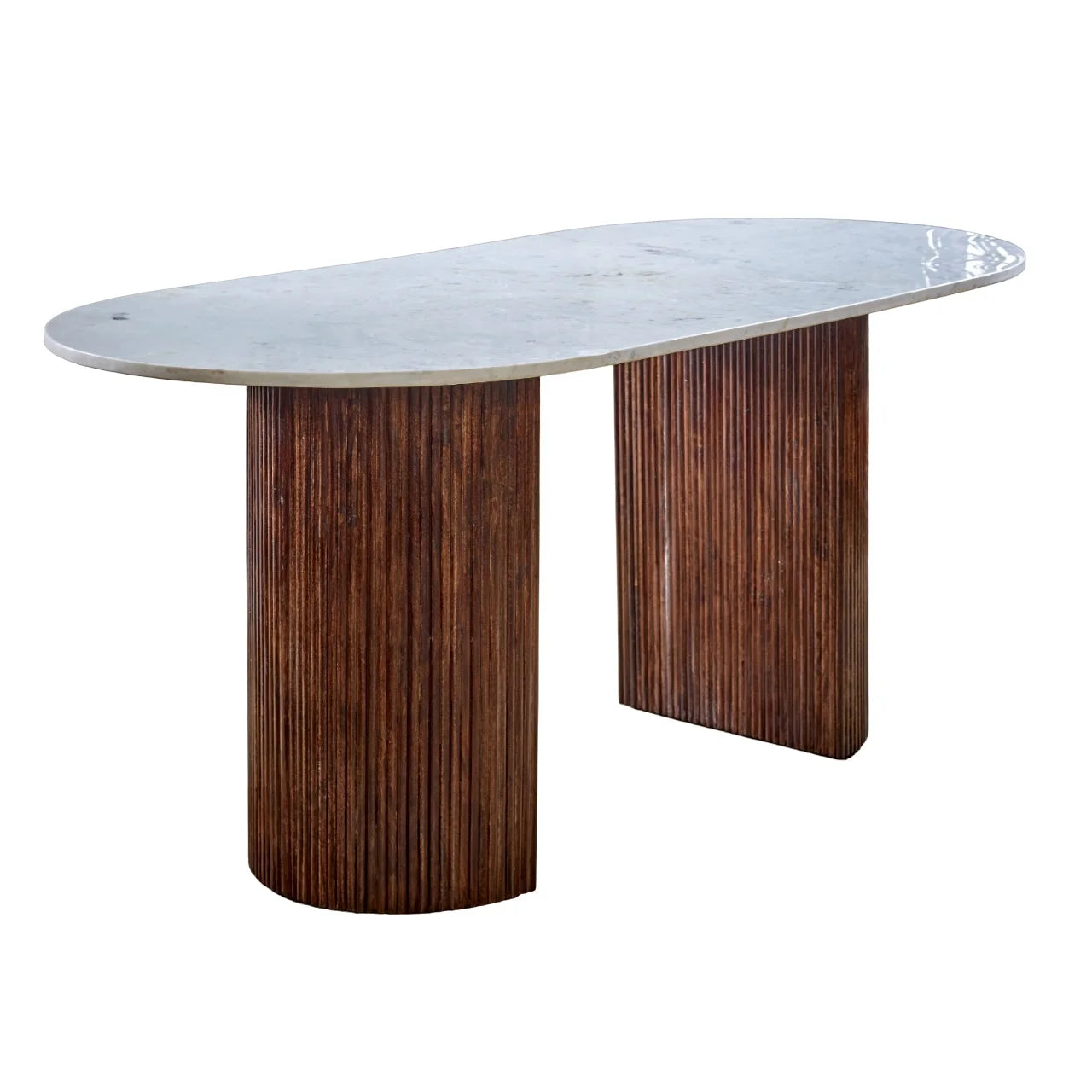 Aadhiya 6-Seater Oval Dining Table with Ribbed Base 170cm