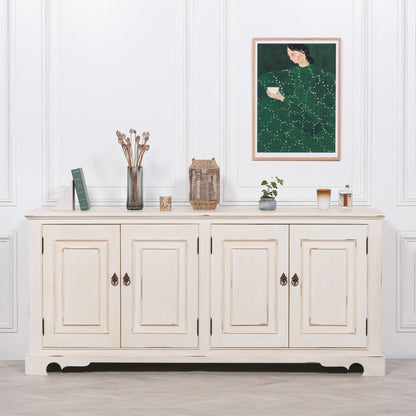 Pura Interiors French Classical Whitewashed Sideboard 200cm