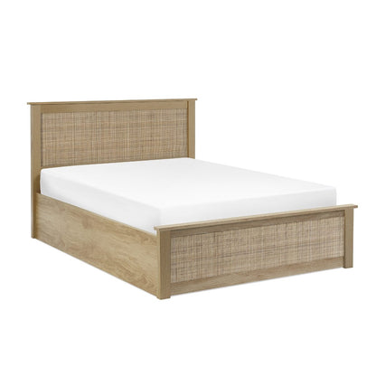 Reese Scandi Rattan Ottoman Storage Bed 135cm or 150cm